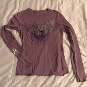 Purple long sleeve shirt